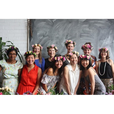Flower crown workshop for Alicia's Hen Party