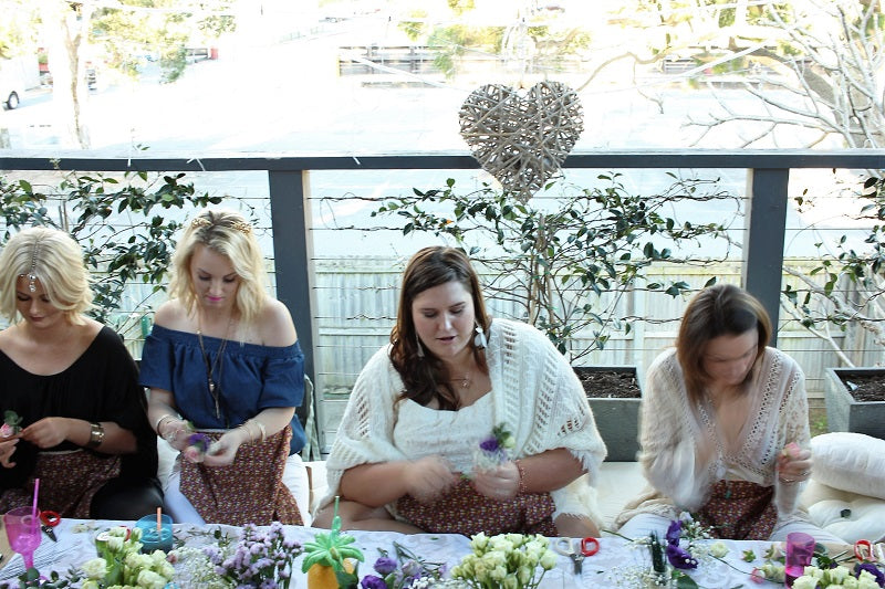 A Lovely Flower crown making workshop offsite