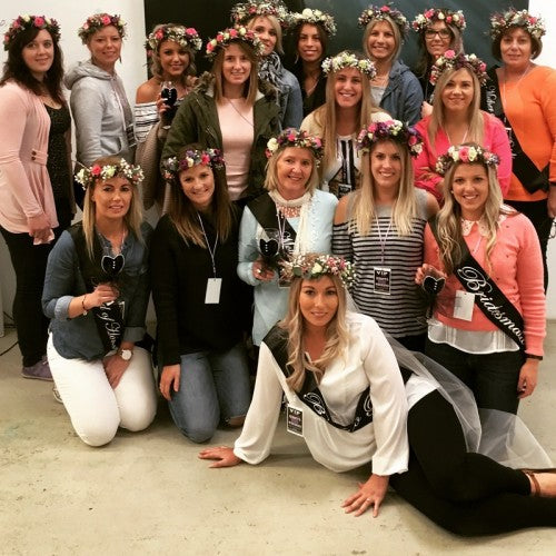 Stylish hen do activity |Flower crown making workshop