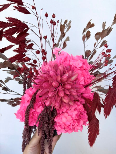 One of a kind | Black ceramic pot (pink)