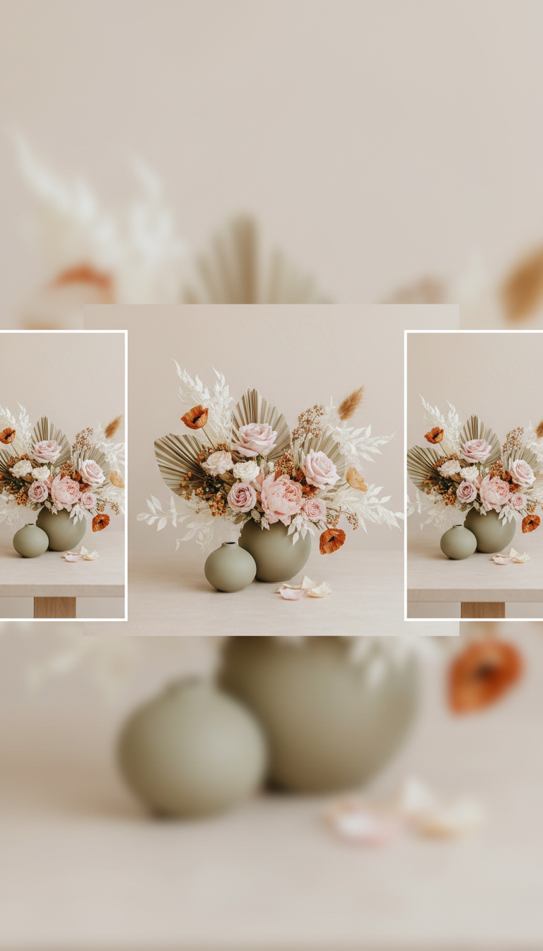 Event Centerpiece Package with Olive Mist Vase Set